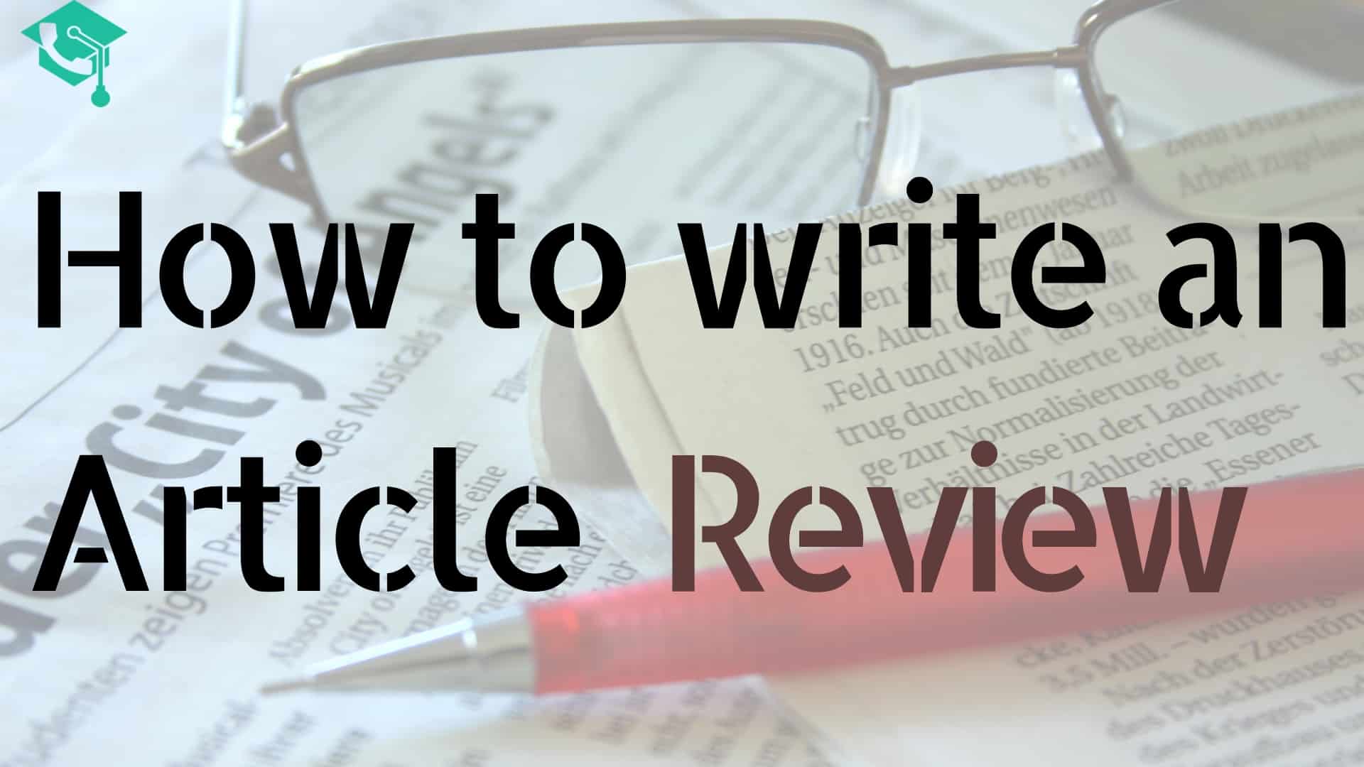 how to write an article review history