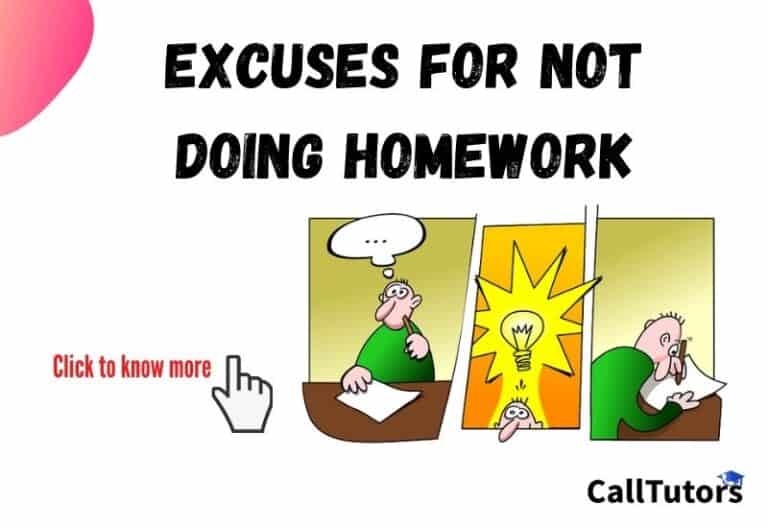 making an excuse for not doing your homework is an example of