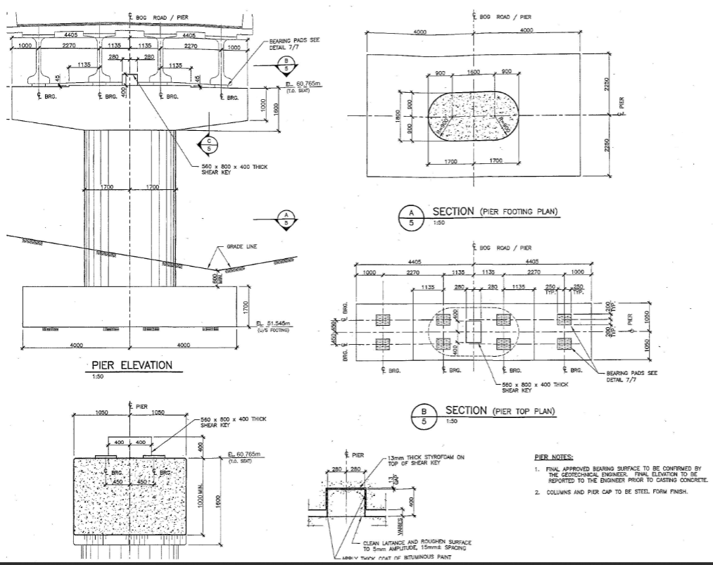 [Get it solved] Bridge Pier and Footing – As per attached Drawings....